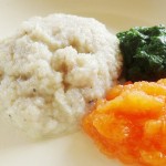 魚とほうれん草と人参のペースト（調理時間：約5分）　対象：初期から