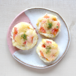 ポテトと魚のトマトピザ（調理時間：約10分）＊後期から