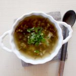 魚ともずくのスープ（調理時間：約4分）＊後期から