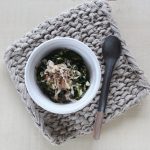 魚とほうれん草のアカモクあえ（調理時間：約８分）＊完了期から