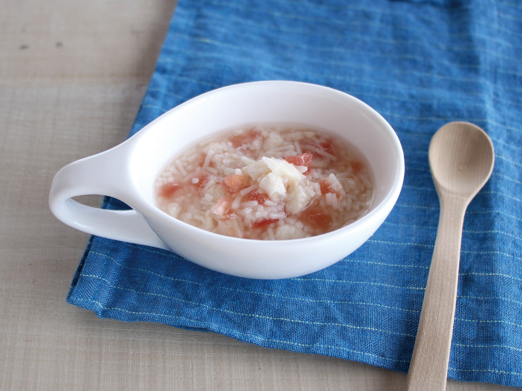 mogcookのお魚離乳食レシピ　魚のトマトにゅう麺