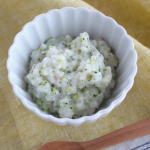 魚とブロッコリーのミルク粥（調理時間：約7分）対象：離乳食初期から