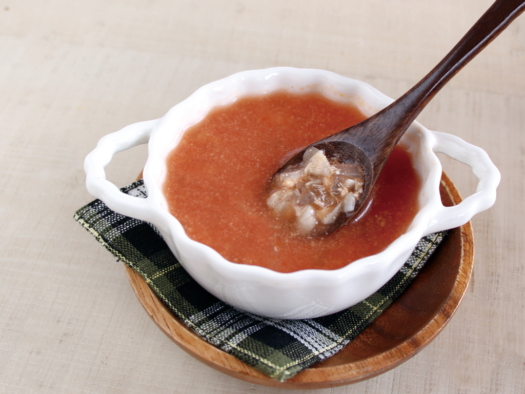 mogcookのお魚離乳食レシピ　魚とトマトのヨーグルトスープ