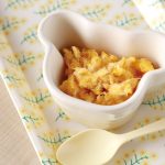 魚とかぼちゃのきな粉ヨーグルト（調理時間：約4分）対象：初期から